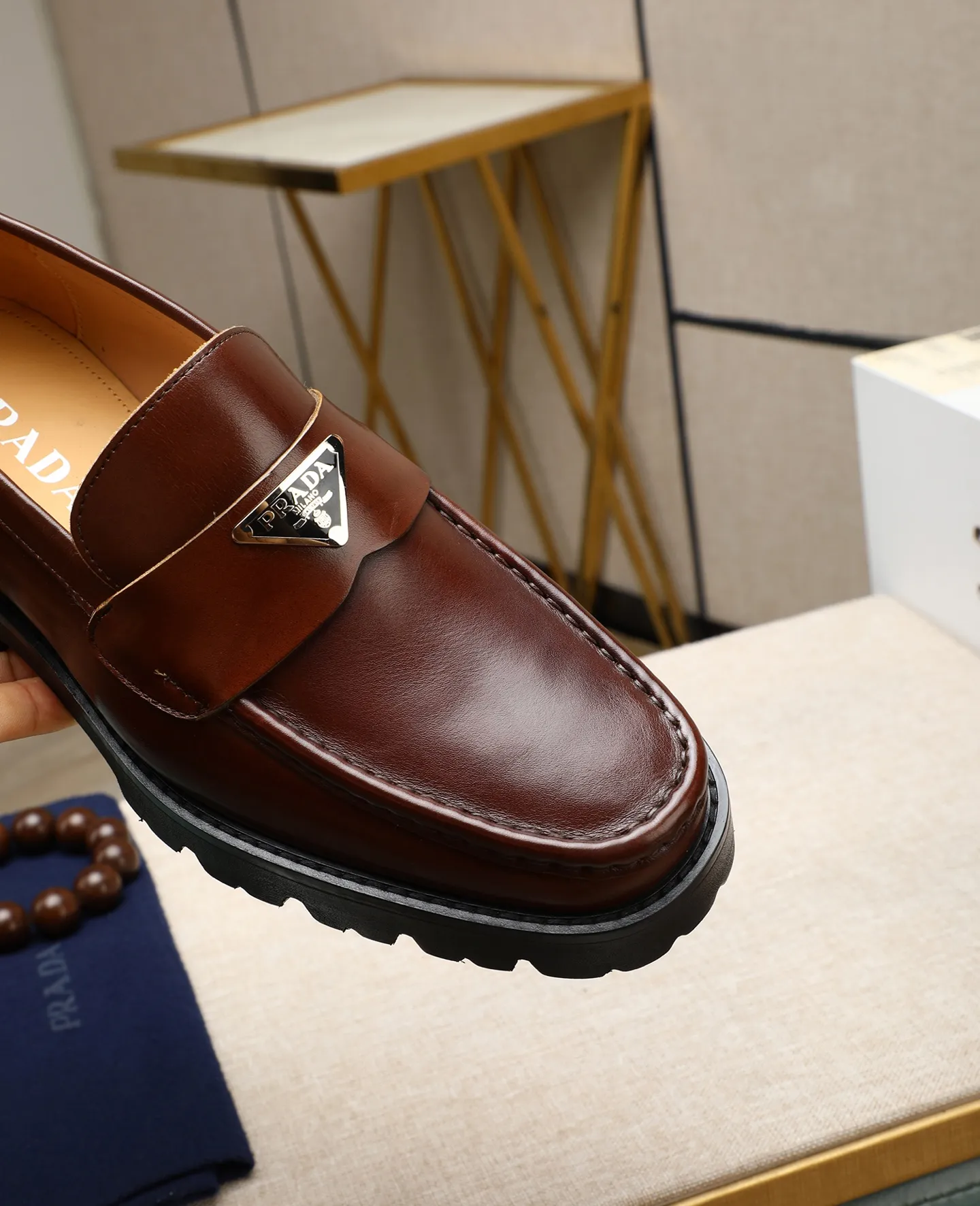 Men's men's shoes 💰540 (water-dyed cow leather) 📛📛PRADA high-end counter's latest formal business leather shoes 👔original and highest quality! Imported from Italy🇮🇹First layer calfskin fabric➕Cowhide lining Original outsole Formal size: 38➖45